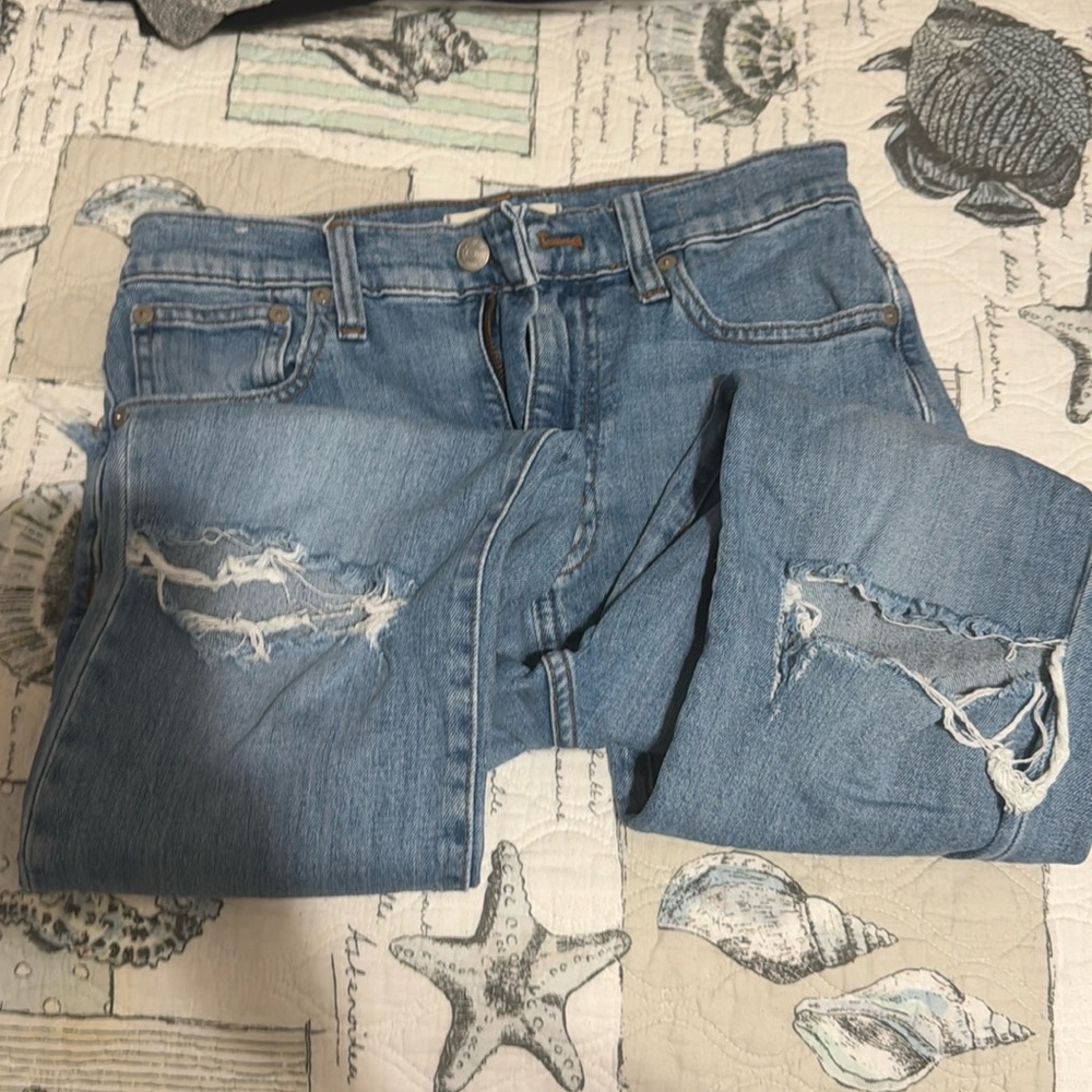 Madewell size 25 distressed denim